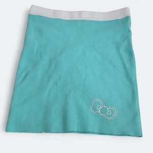 Forever 21 X Hello 50th Anniversary Turquoise McBling Mini Skirt XS